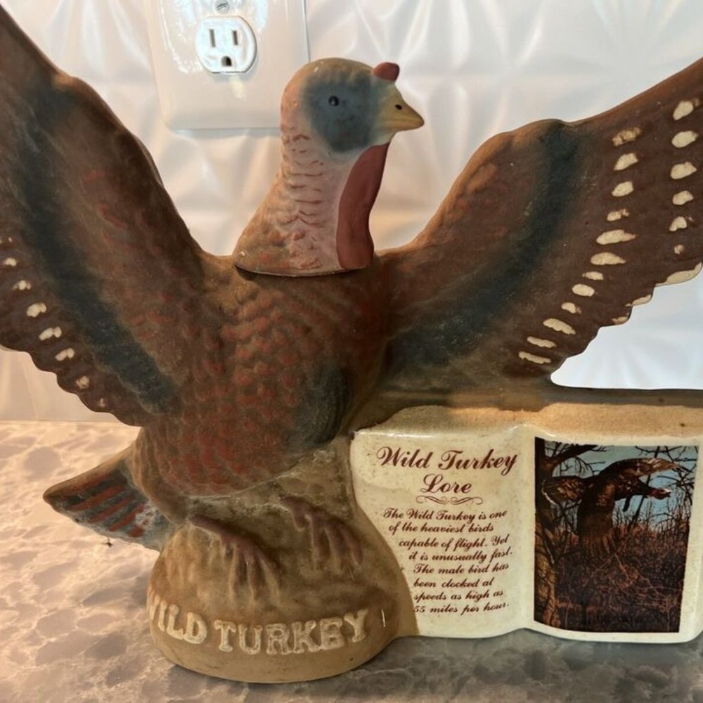Vintage 1979 Wild Turkey Porcelain Bourbon Whiskey Decanter Series II No 1